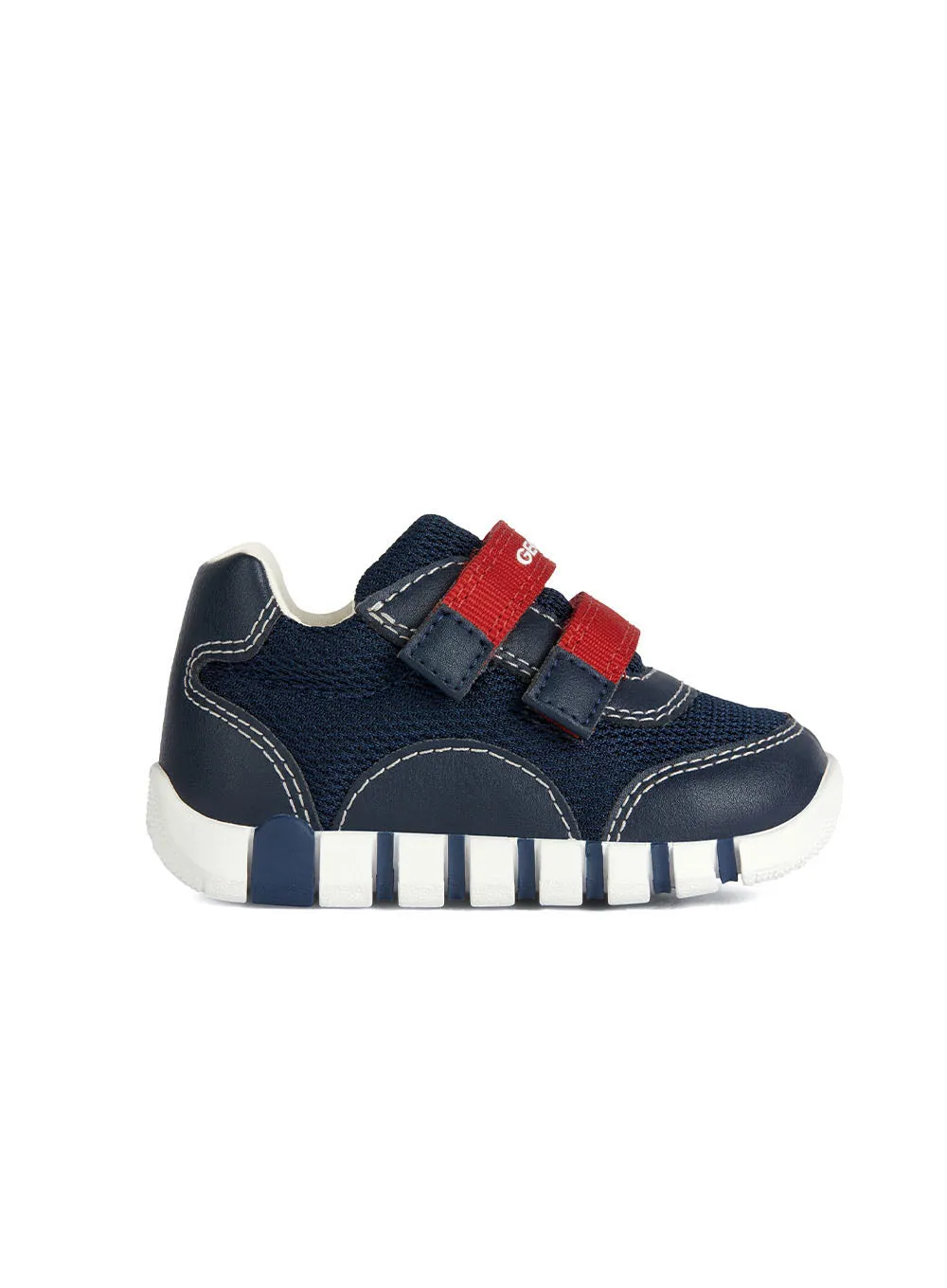 Geox Iupidoo Baby Boy Trainers in Navy/Red