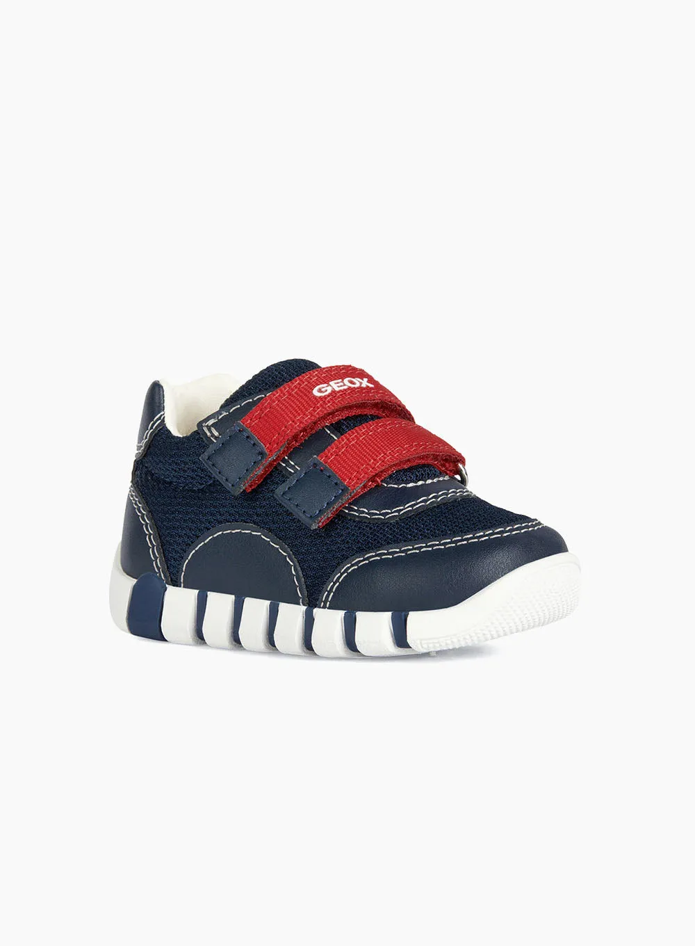 Geox Iupidoo Baby Boy Trainers in Navy/Red