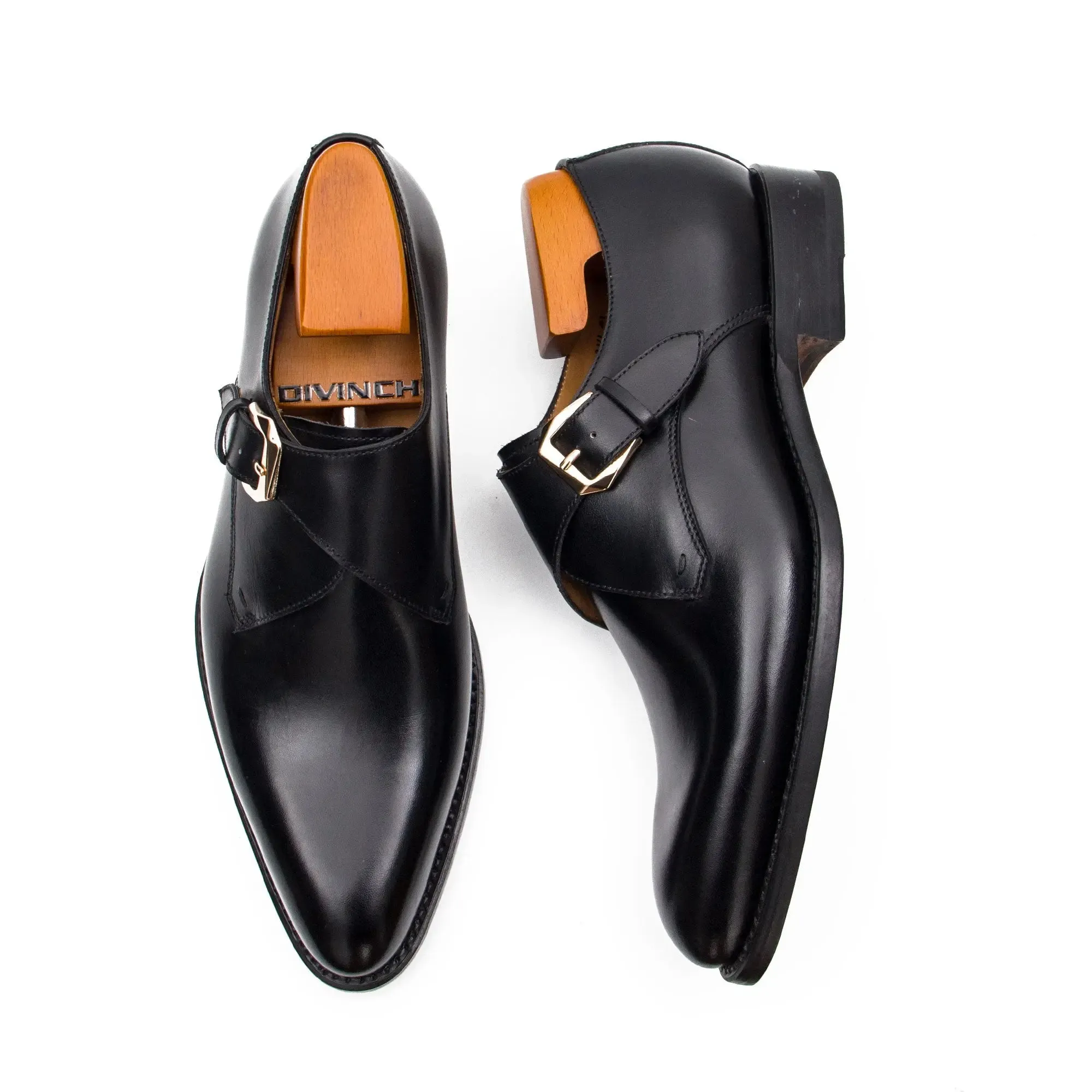 Goodyear Welted Calfskin Monk Strap Shoes