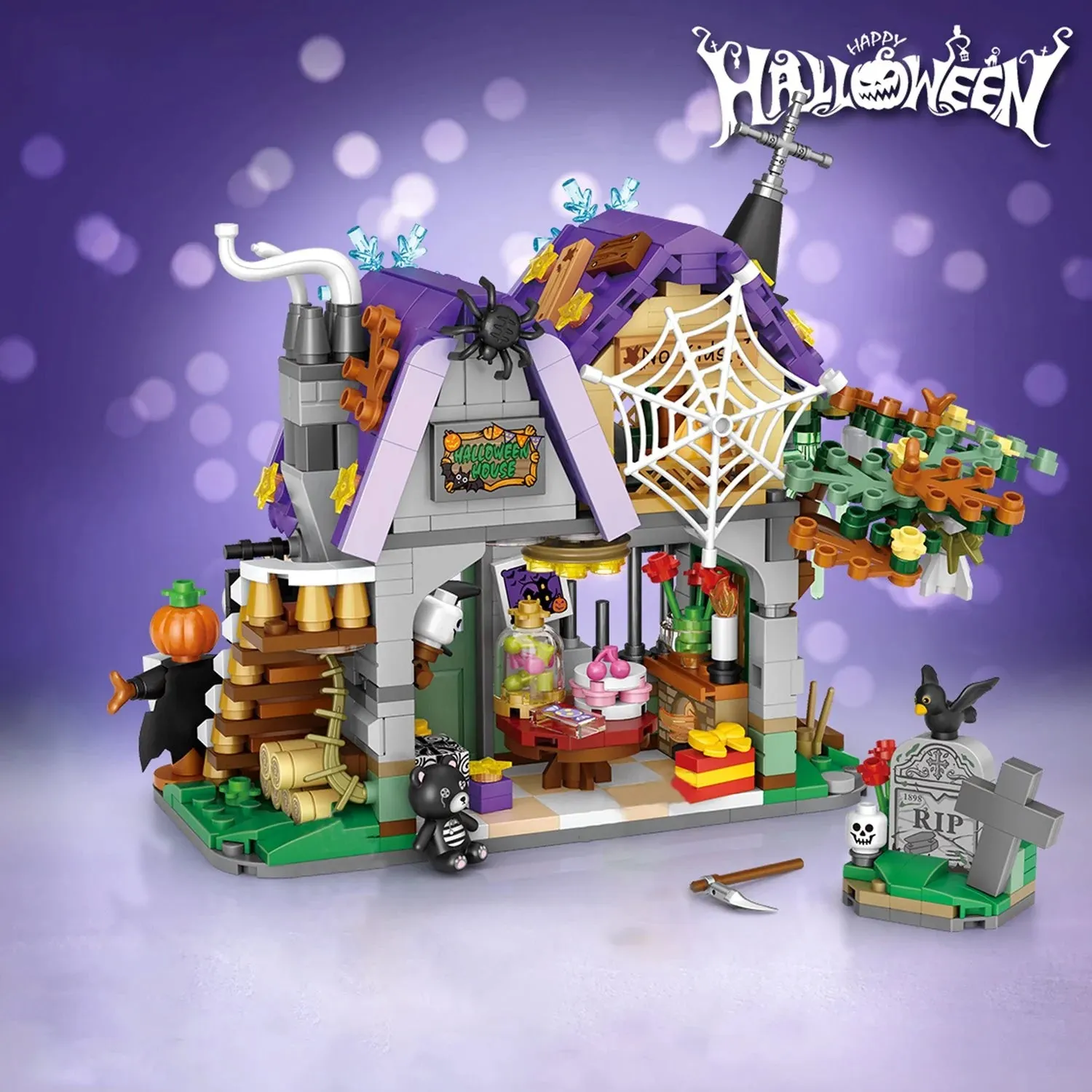 Halloween Hut & Carriage A Spooky Nano Building Block Set