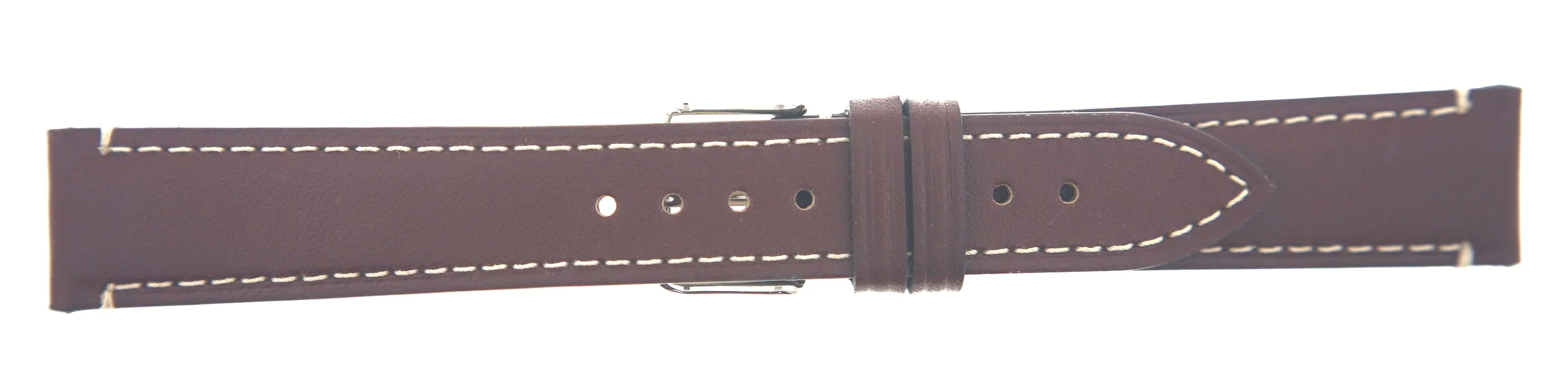 HAND MADE LEATHER STRAP WITH CONTRAST STITCHING