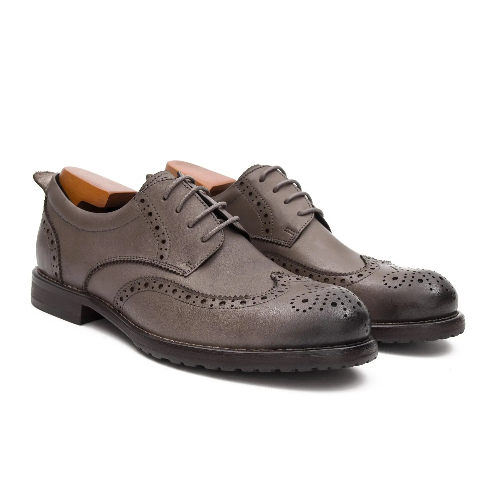 Hand Washed Leather Brogues Derby Shoes 9165-1