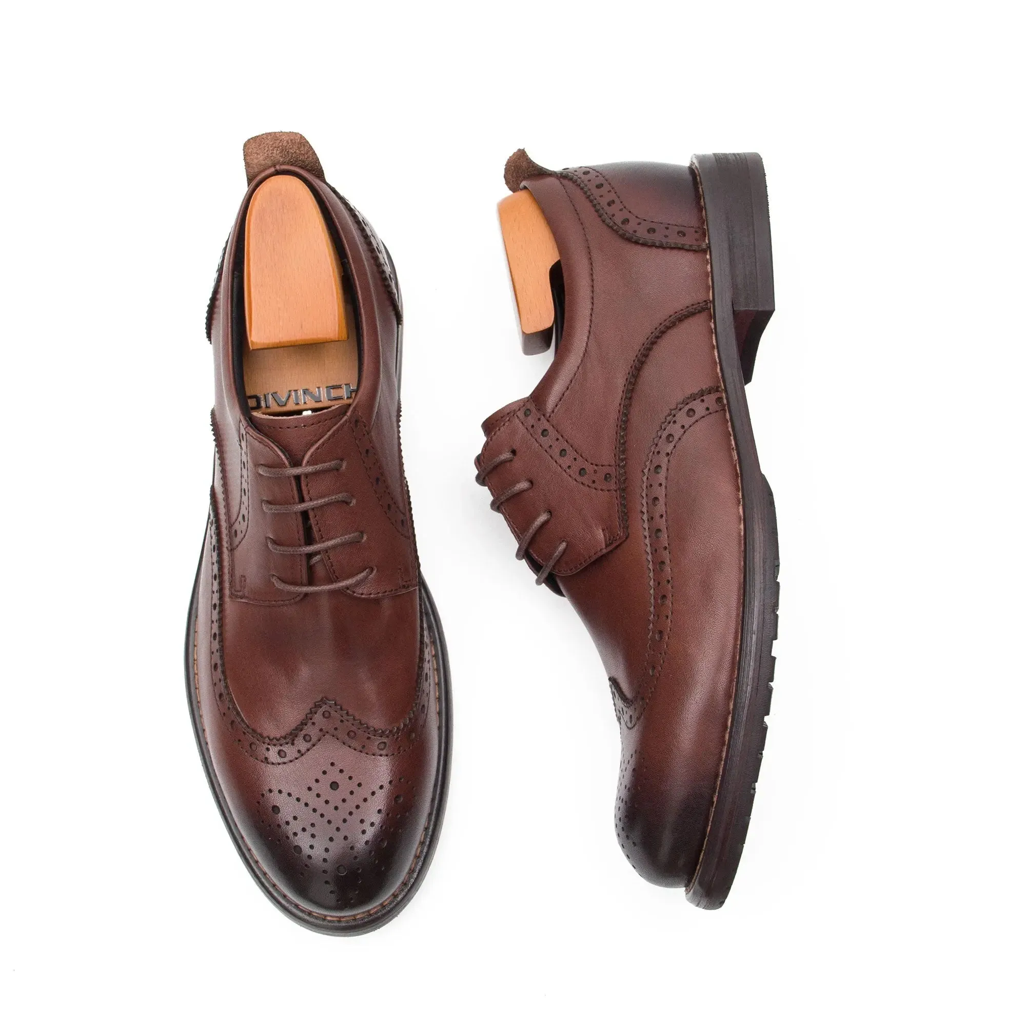 Hand Washed Leather Brogues Derby Shoes 9165-1