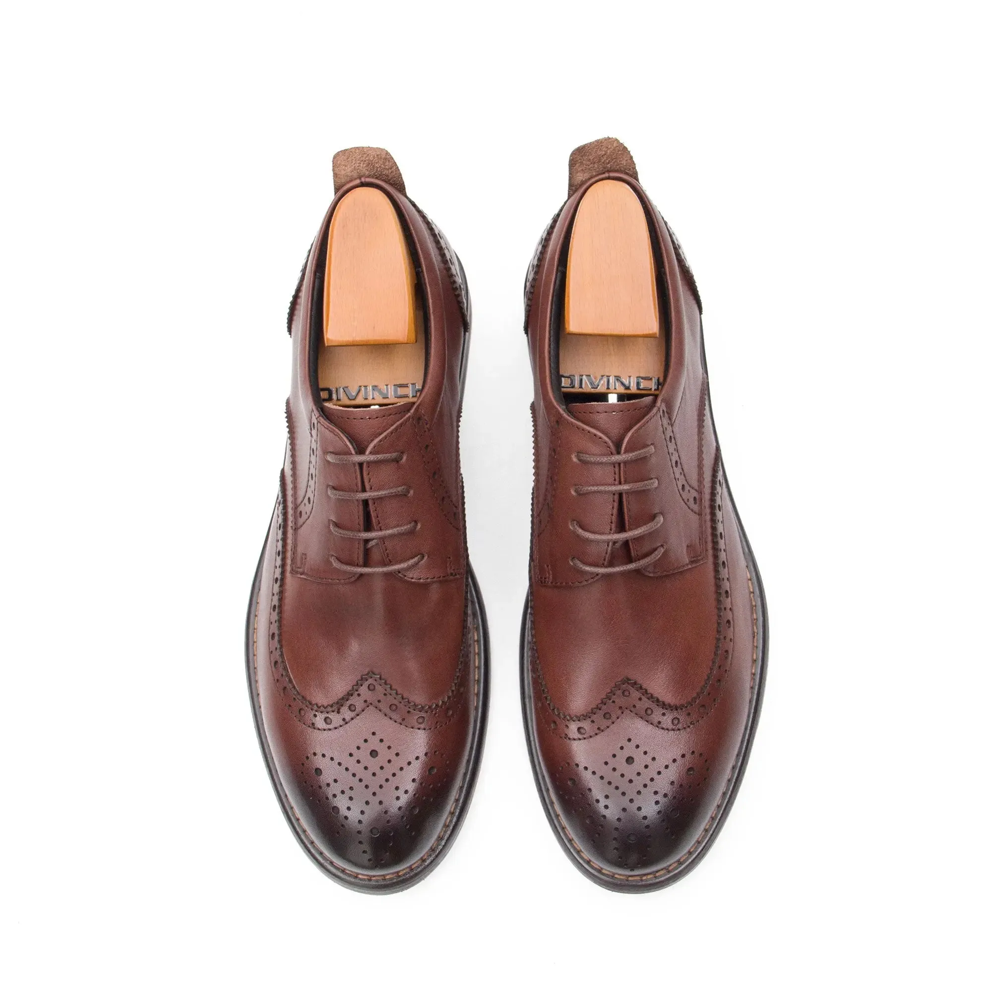 Hand Washed Leather Brogues Derby Shoes 9165-1