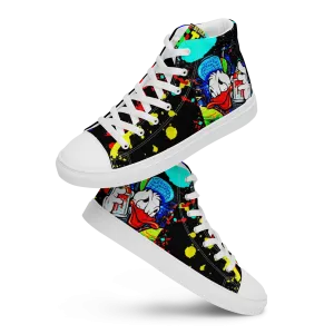 high top canvas shoes