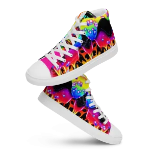 high top canvas shoes