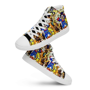 high top canvas shoes