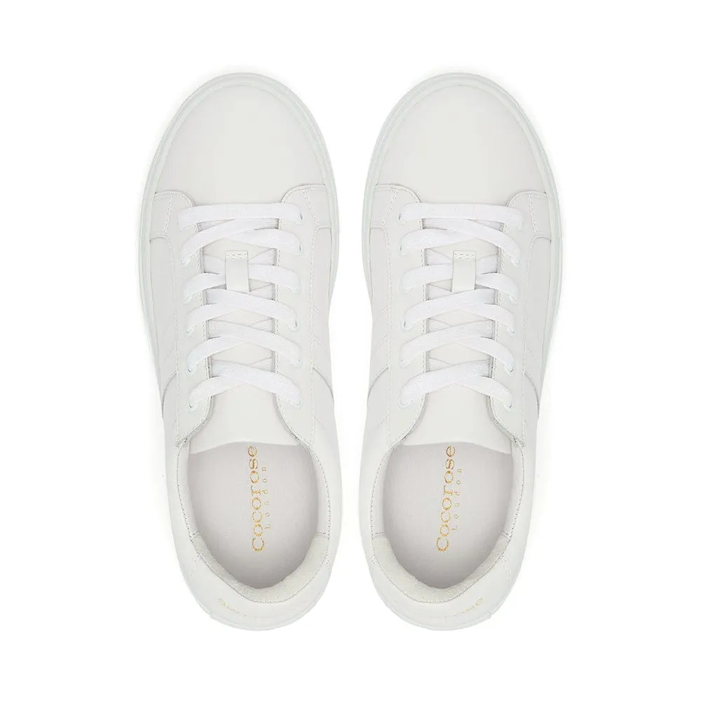 Hoxton - Stripes White & White Trainers