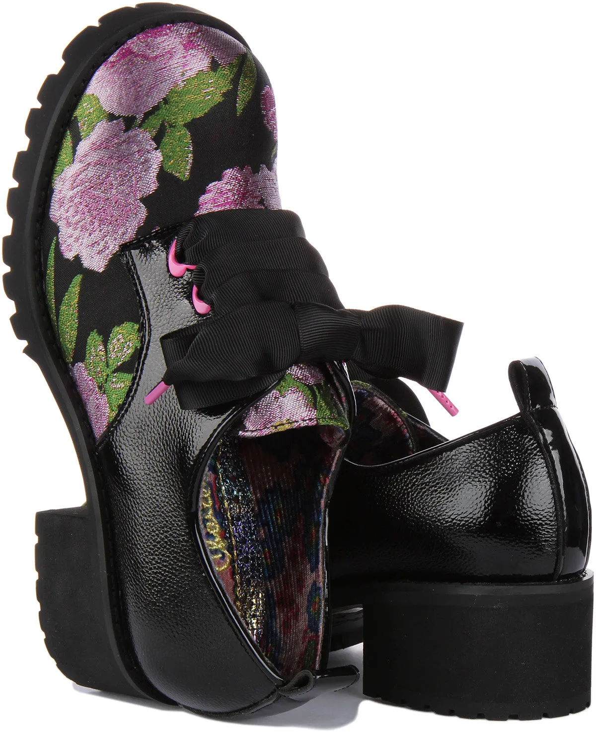 Irregular Choice On Your Mind In Black Floral For Women