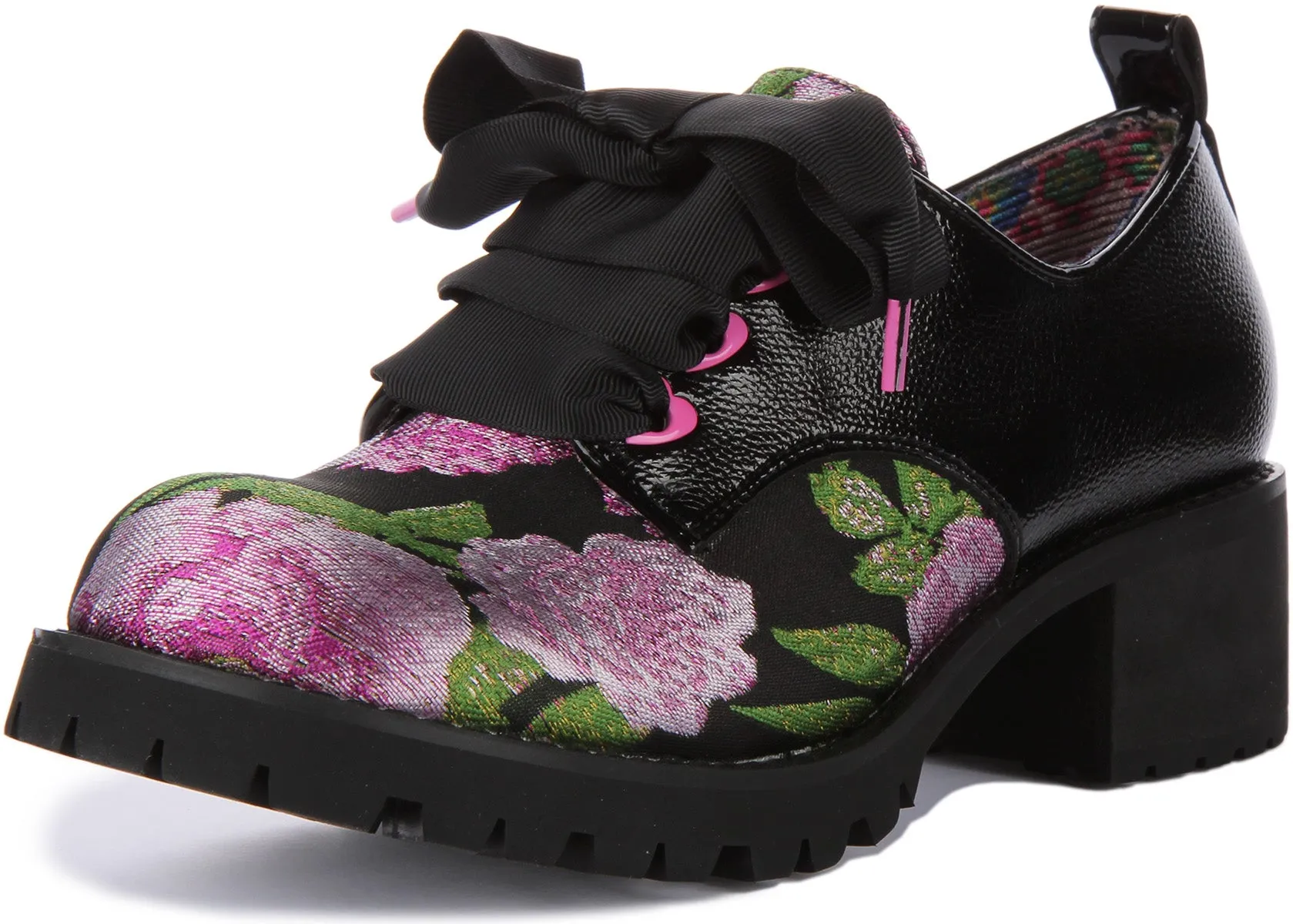 Irregular Choice On Your Mind In Black Floral For Women