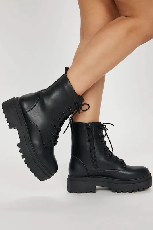 Lace up Combat Booties