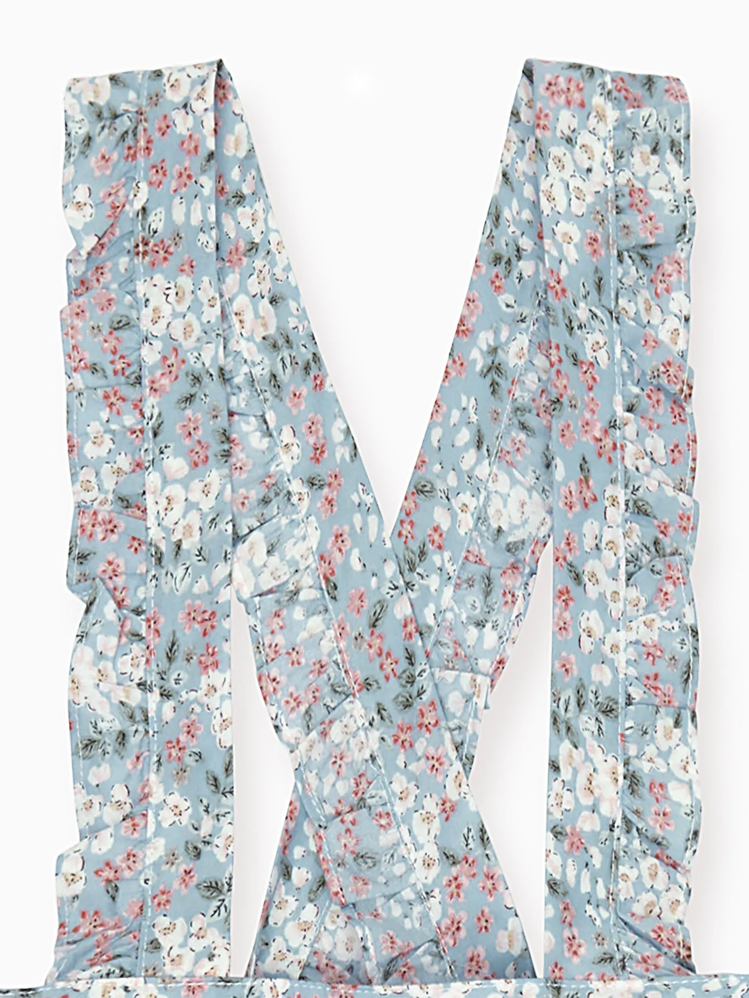 Light Blue Floral Agata Girl Cotton Skirt