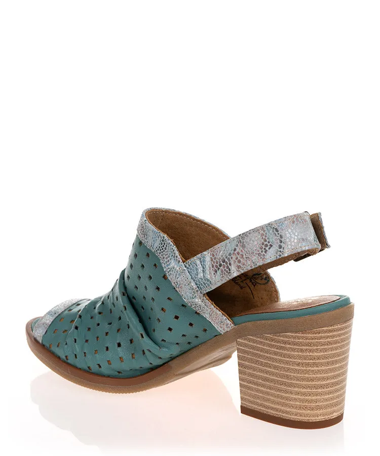 Maciejka 04983 Turquoise Leather Summer Shoe