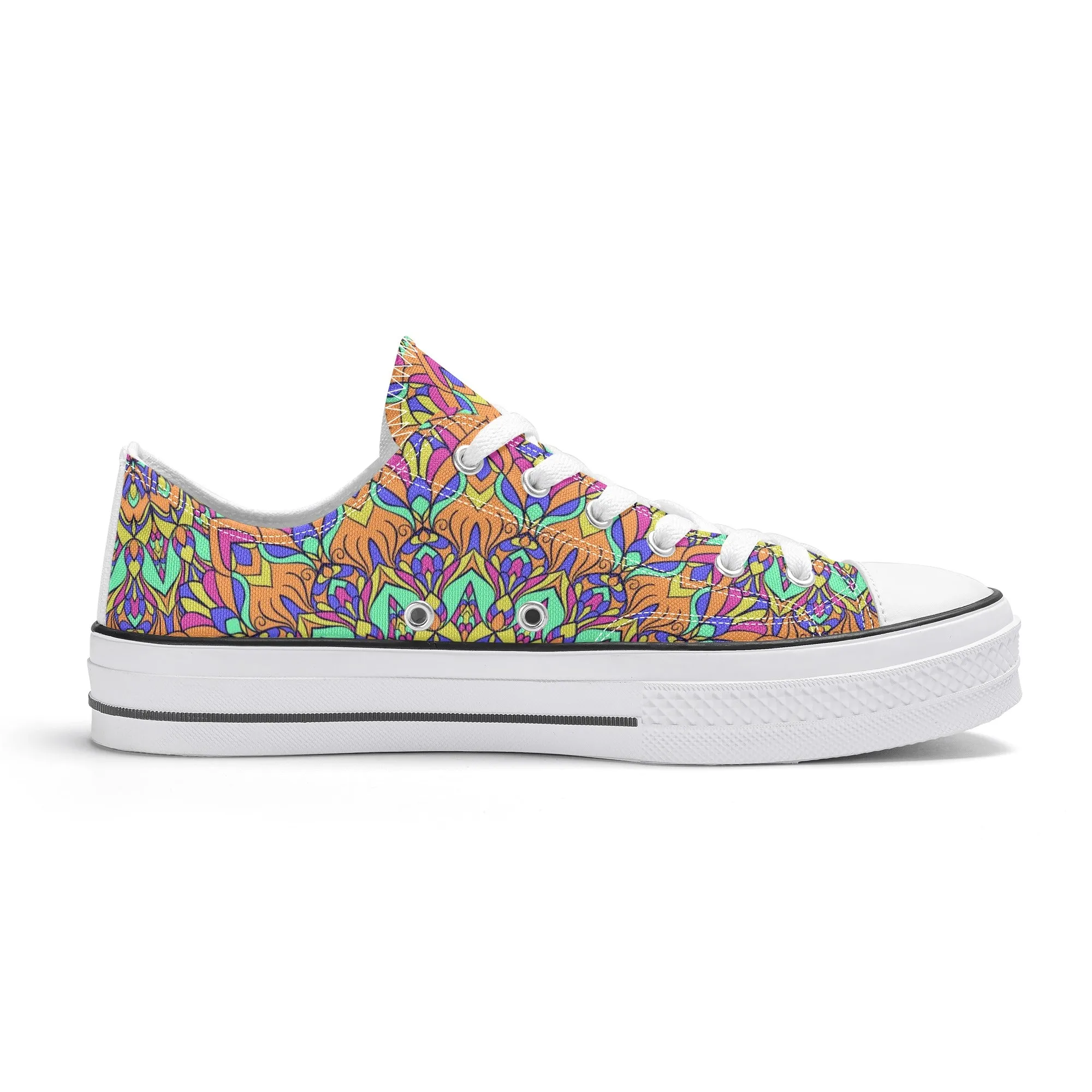 Mandala Pattern - Mens Classic Low Top Canvas Shoes for Footwear Lovers