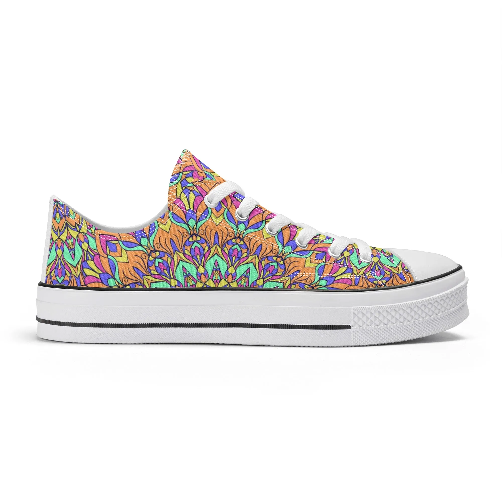 Mandala Pattern - Mens Classic Low Top Canvas Shoes for Footwear Lovers