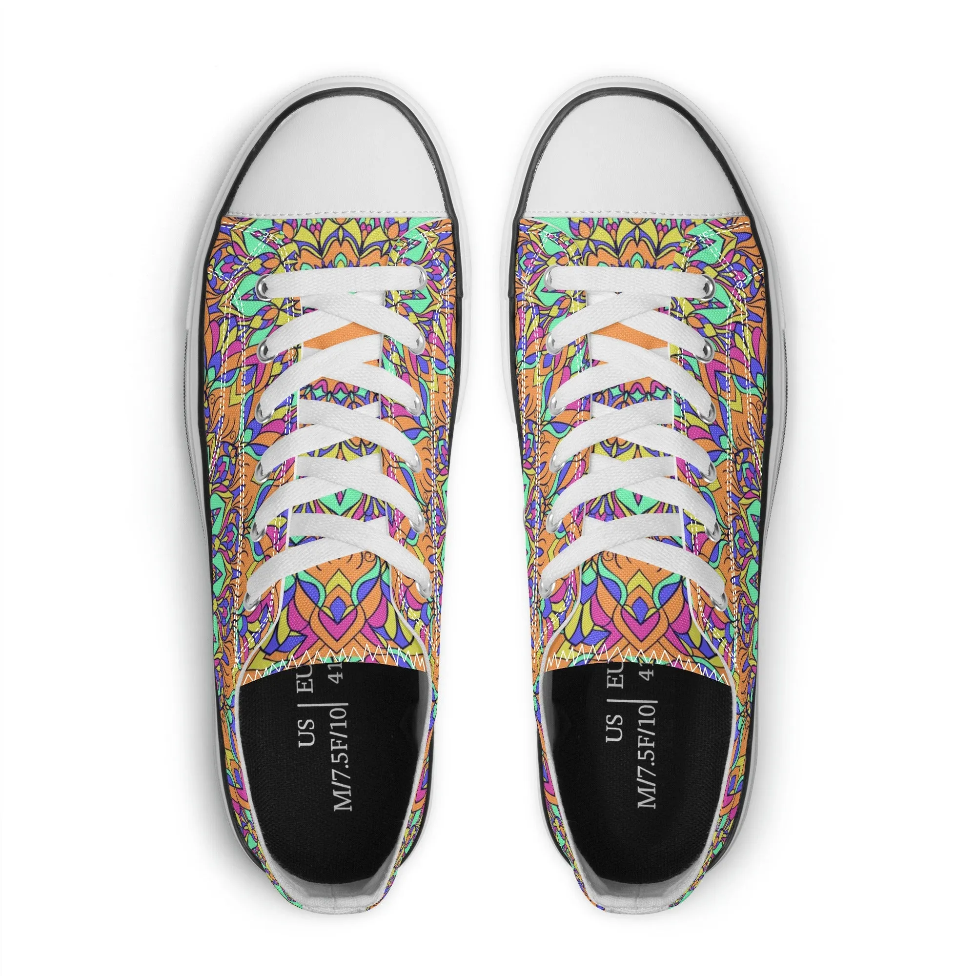 Mandala Pattern - Mens Classic Low Top Canvas Shoes for Footwear Lovers