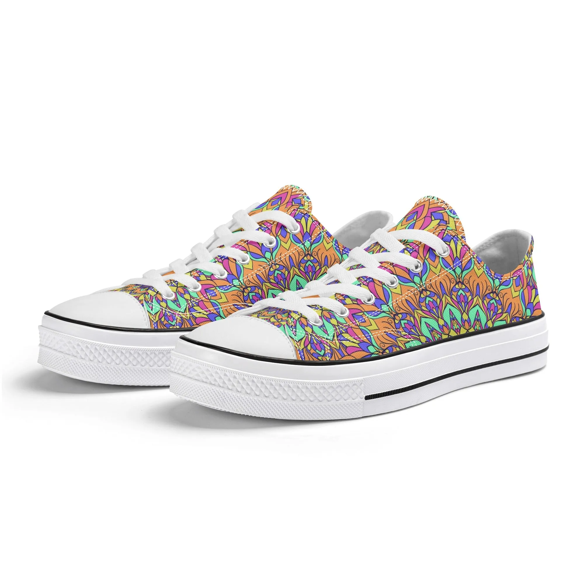 Mandala Pattern - Mens Classic Low Top Canvas Shoes for Footwear Lovers