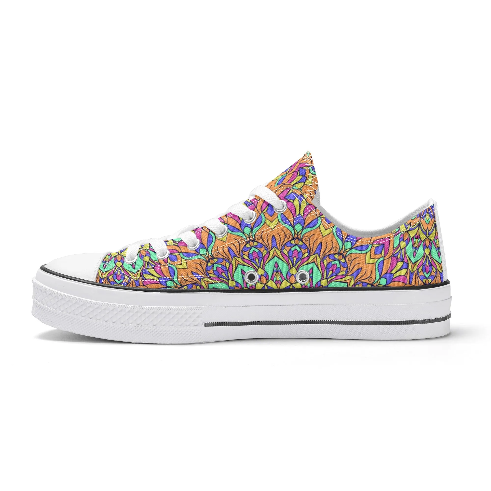 Mandala Pattern - Mens Classic Low Top Canvas Shoes for Footwear Lovers