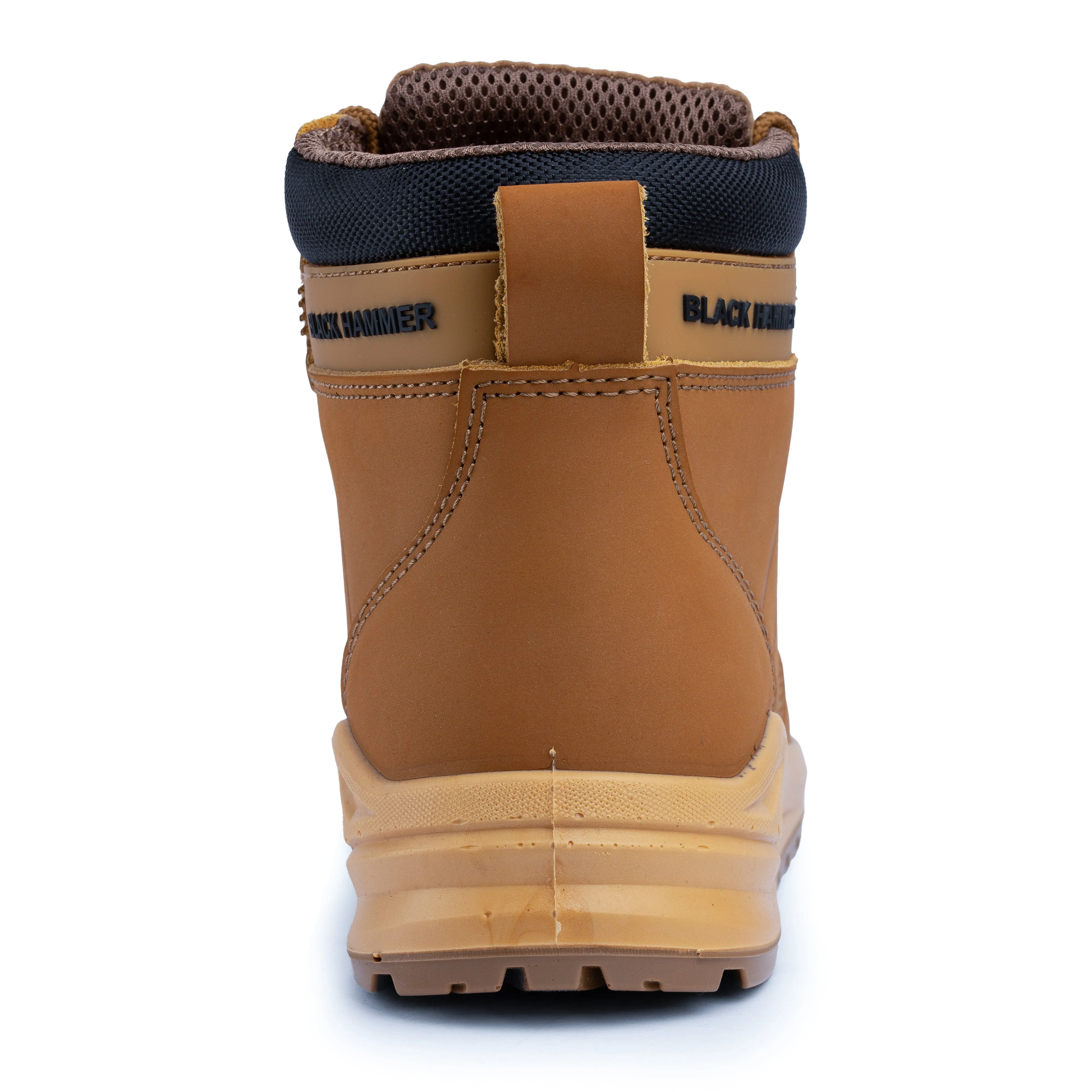 Mens Tan Safety Boots with Steel Toe Cap - Black Hammer 'George'