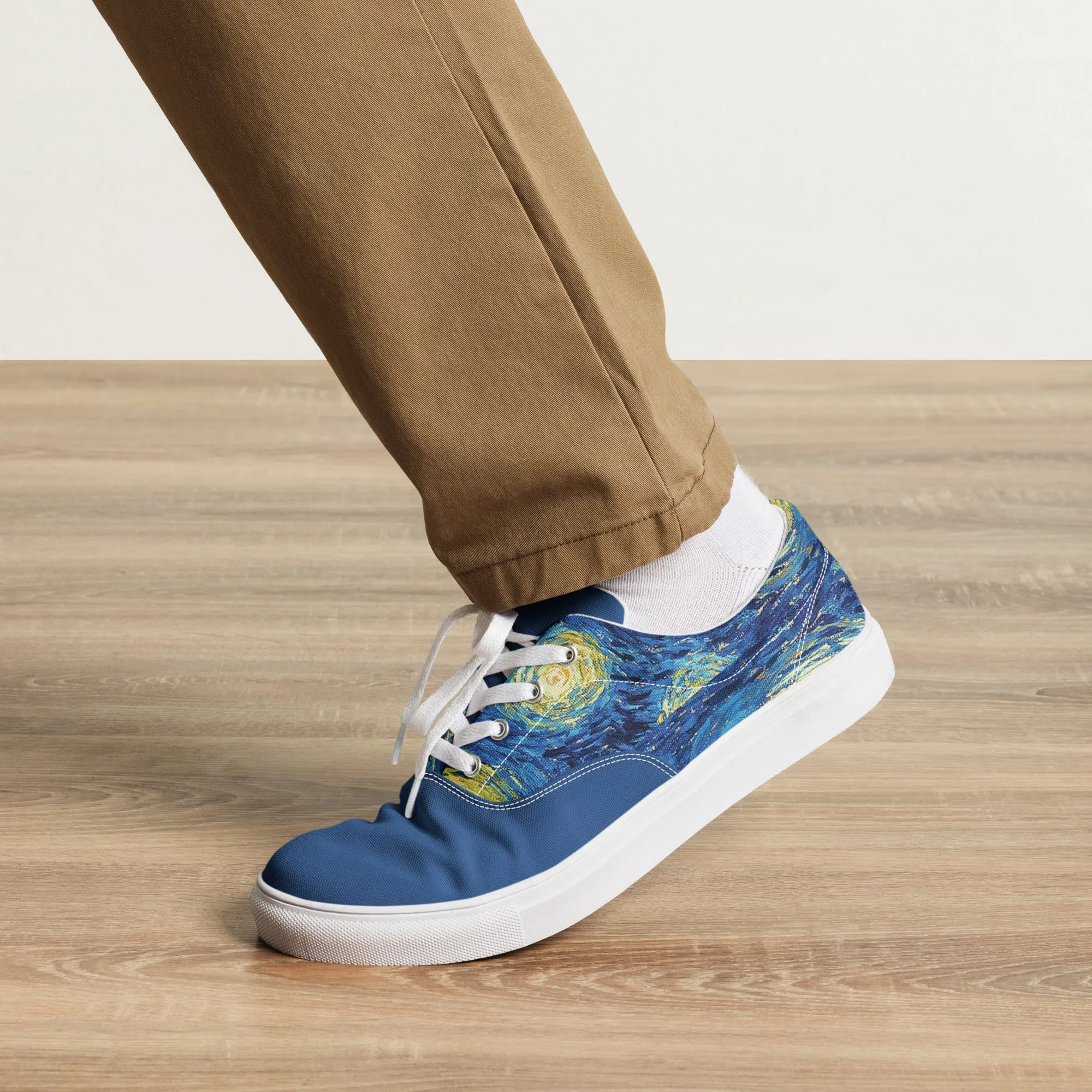 Men’s Van Gogh Inspired Starry Night lace-up canvas shoes