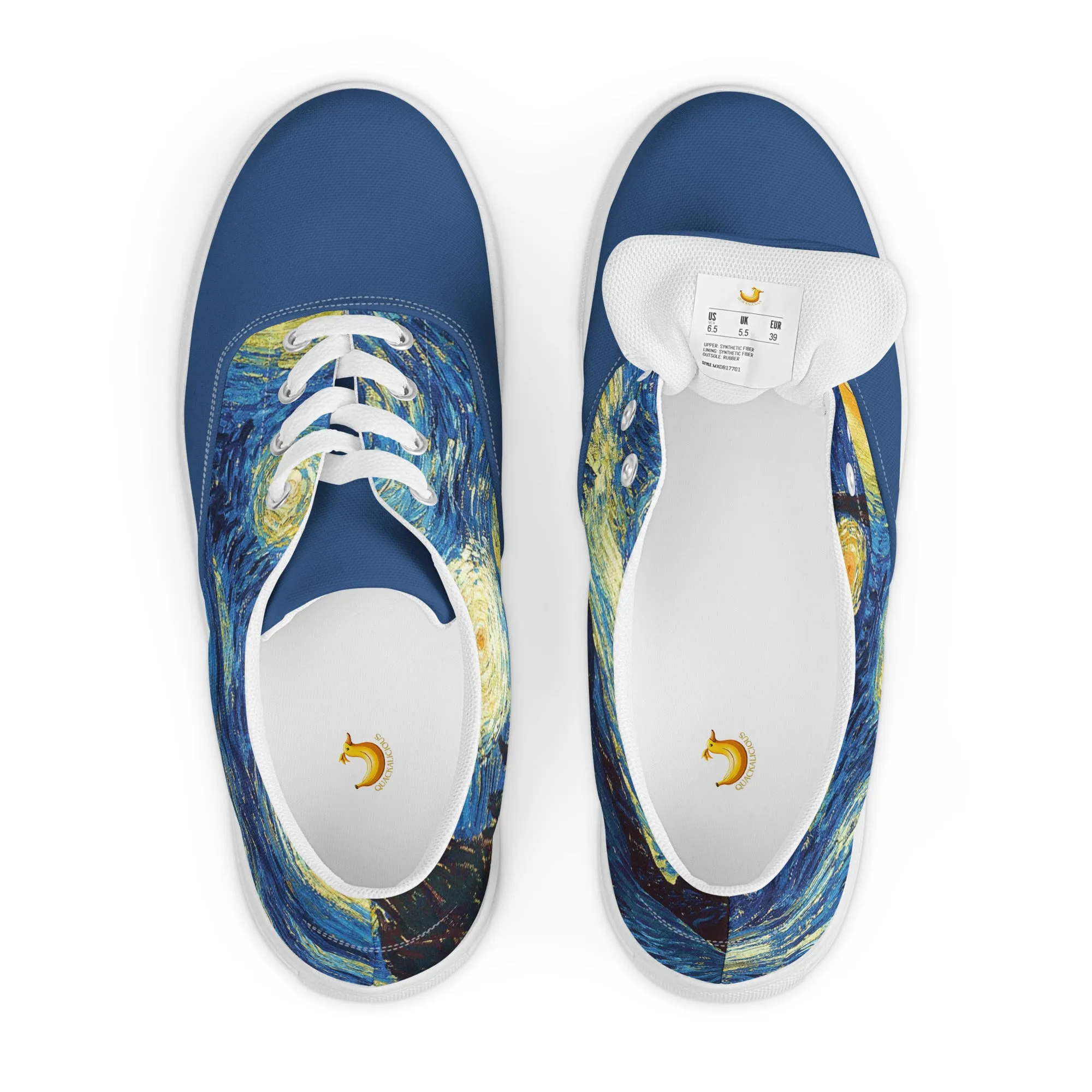 Men’s Van Gogh Inspired Starry Night lace-up canvas shoes