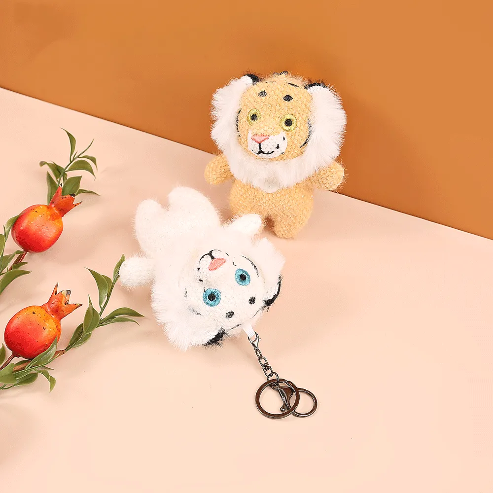 Mini Anime Lion Plush Keychain.