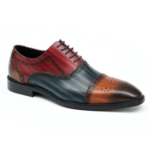 Oxford brogue leather shoes