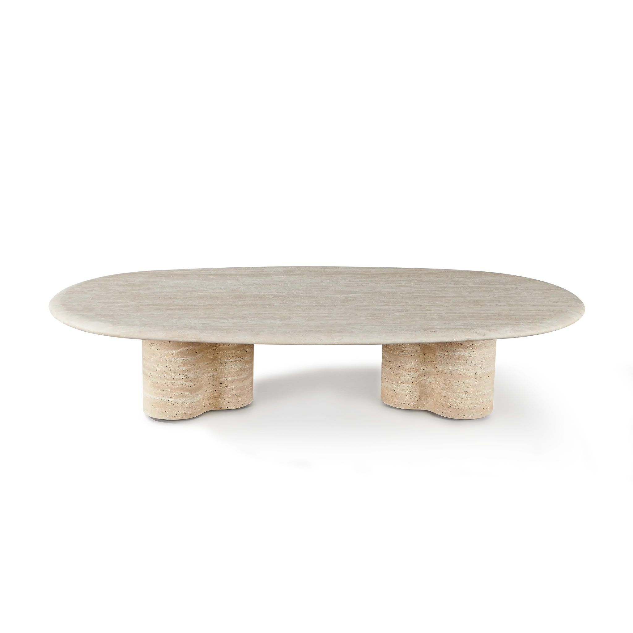 Porto Travertine Pill Coffee Table