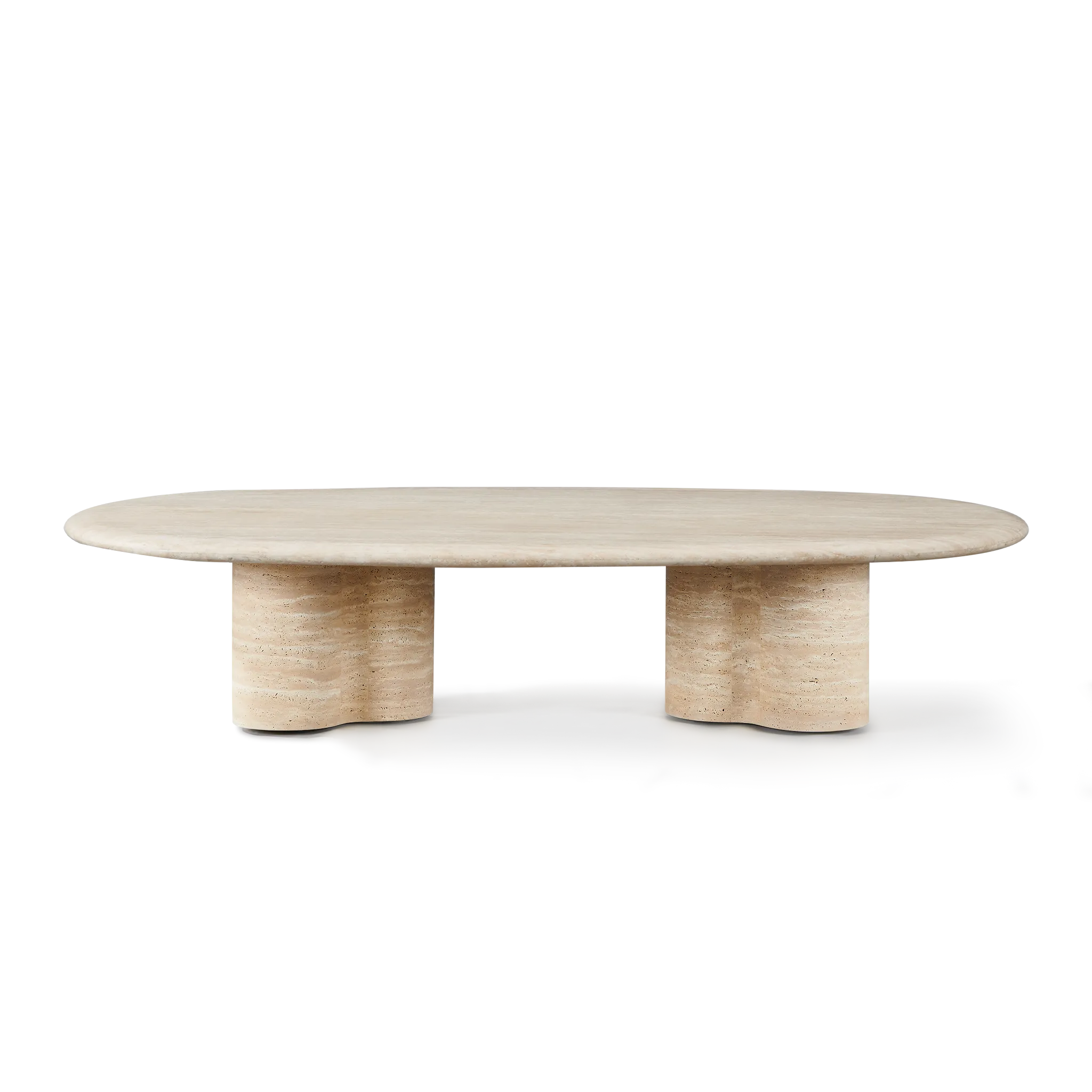 Porto Travertine Pill Coffee Table