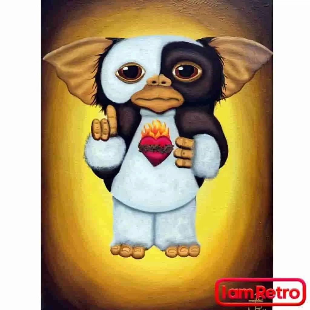 "A Mogwai in the Streets and a Gremlin in the Sheets" Gallery Wrapped Canvas Print 8x10 by JesseJFR