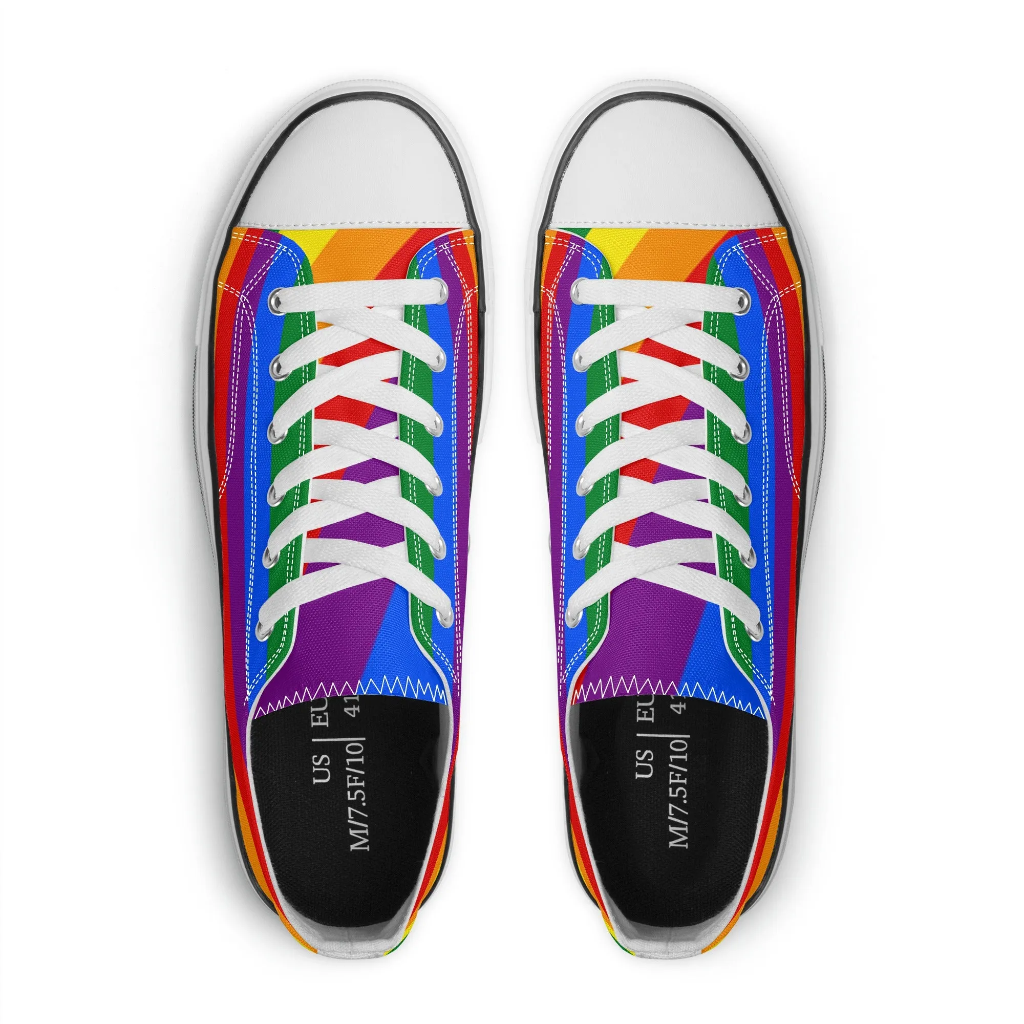 Rainbow Pride Collection - Womens Classic Low Top Canvas Shoes for the LGBTQIA  community