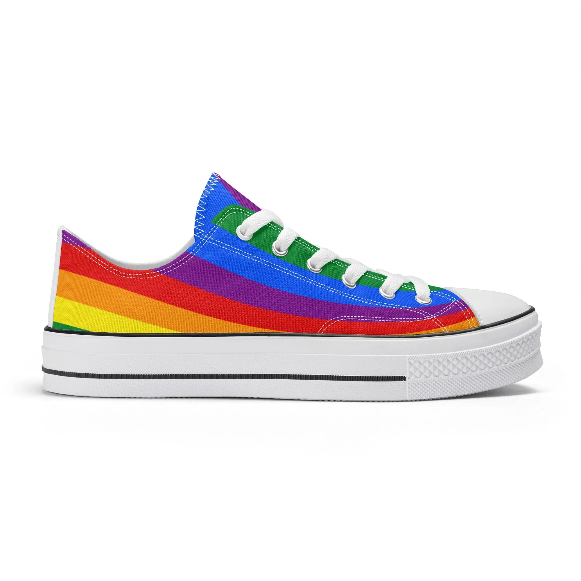 Rainbow Pride Collection - Womens Classic Low Top Canvas Shoes for the LGBTQIA  community