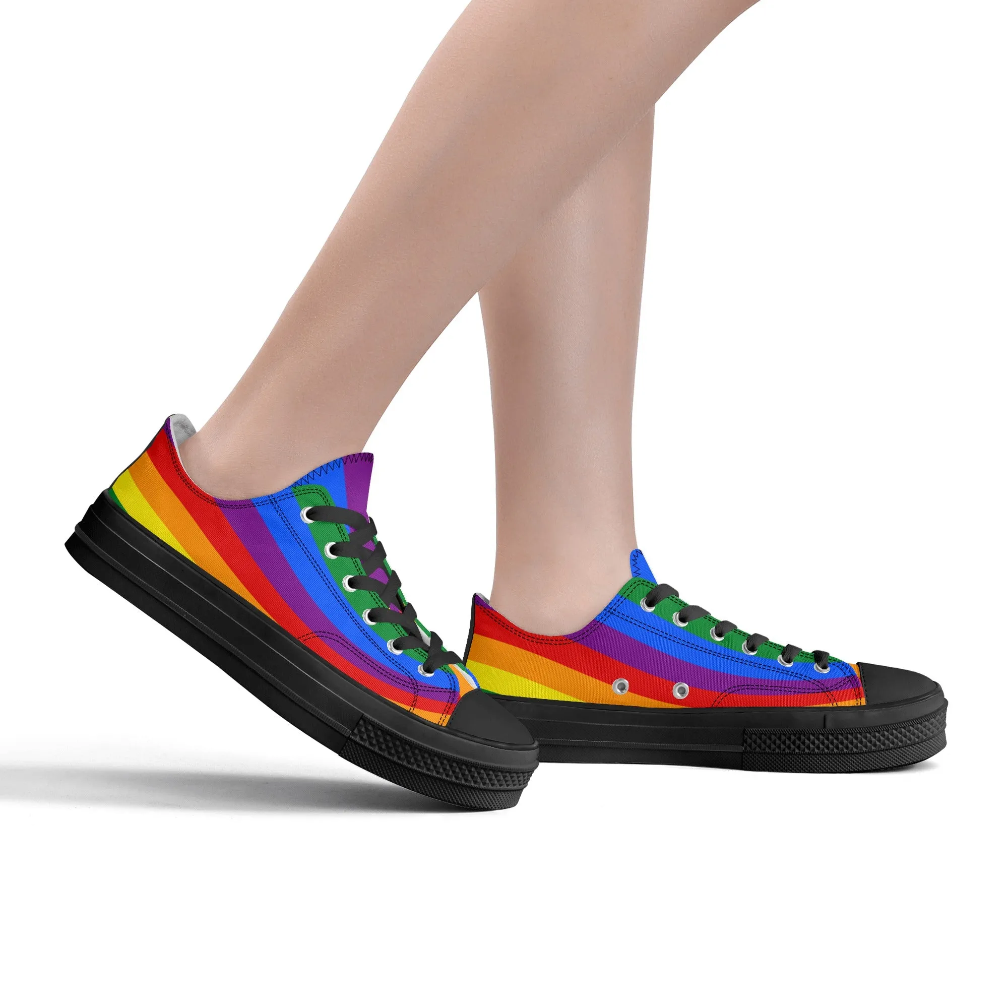 Rainbow Pride Collection - Womens Classic Low Top Canvas Shoes for the LGBTQIA  community