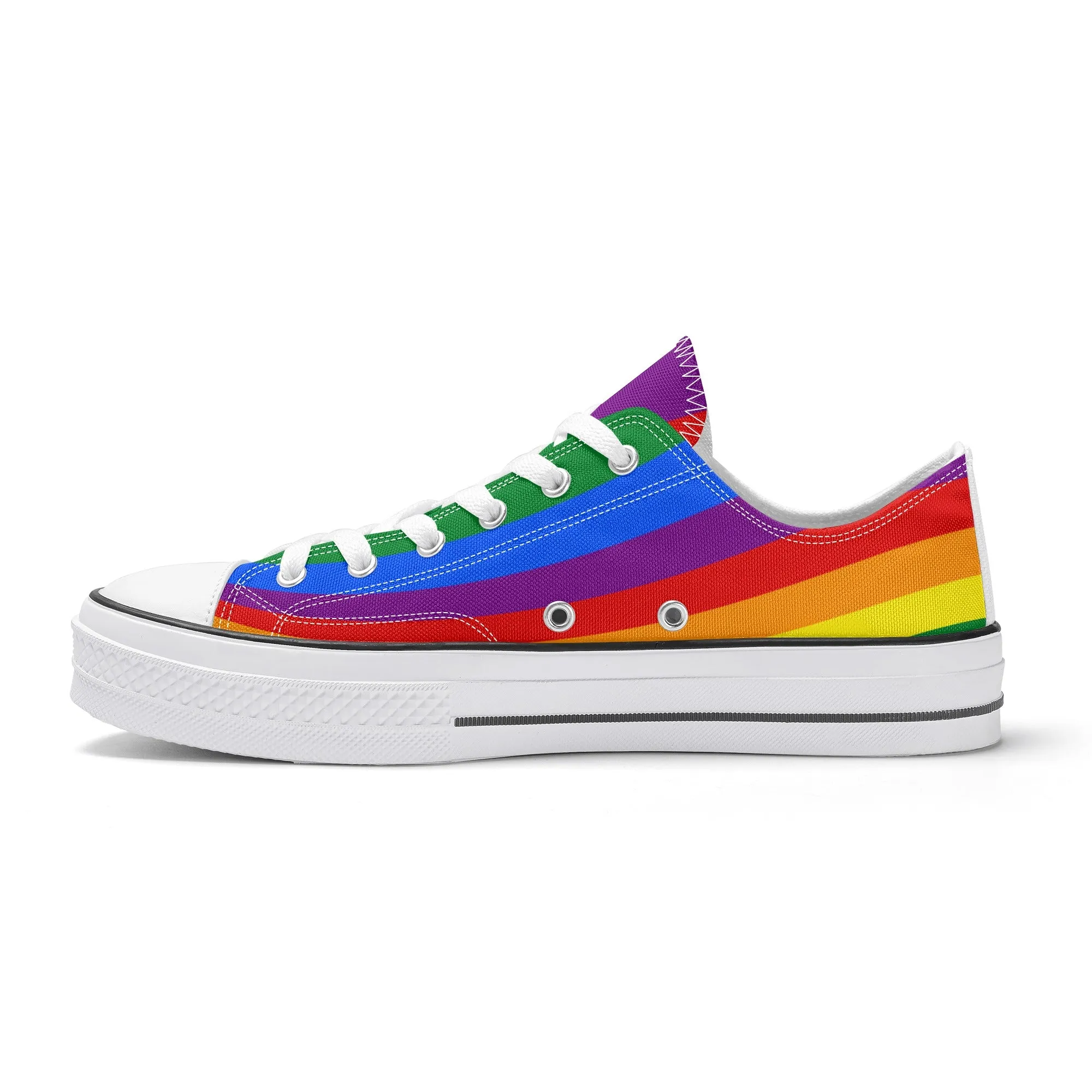 Rainbow Pride Collection - Womens Classic Low Top Canvas Shoes for the LGBTQIA  community