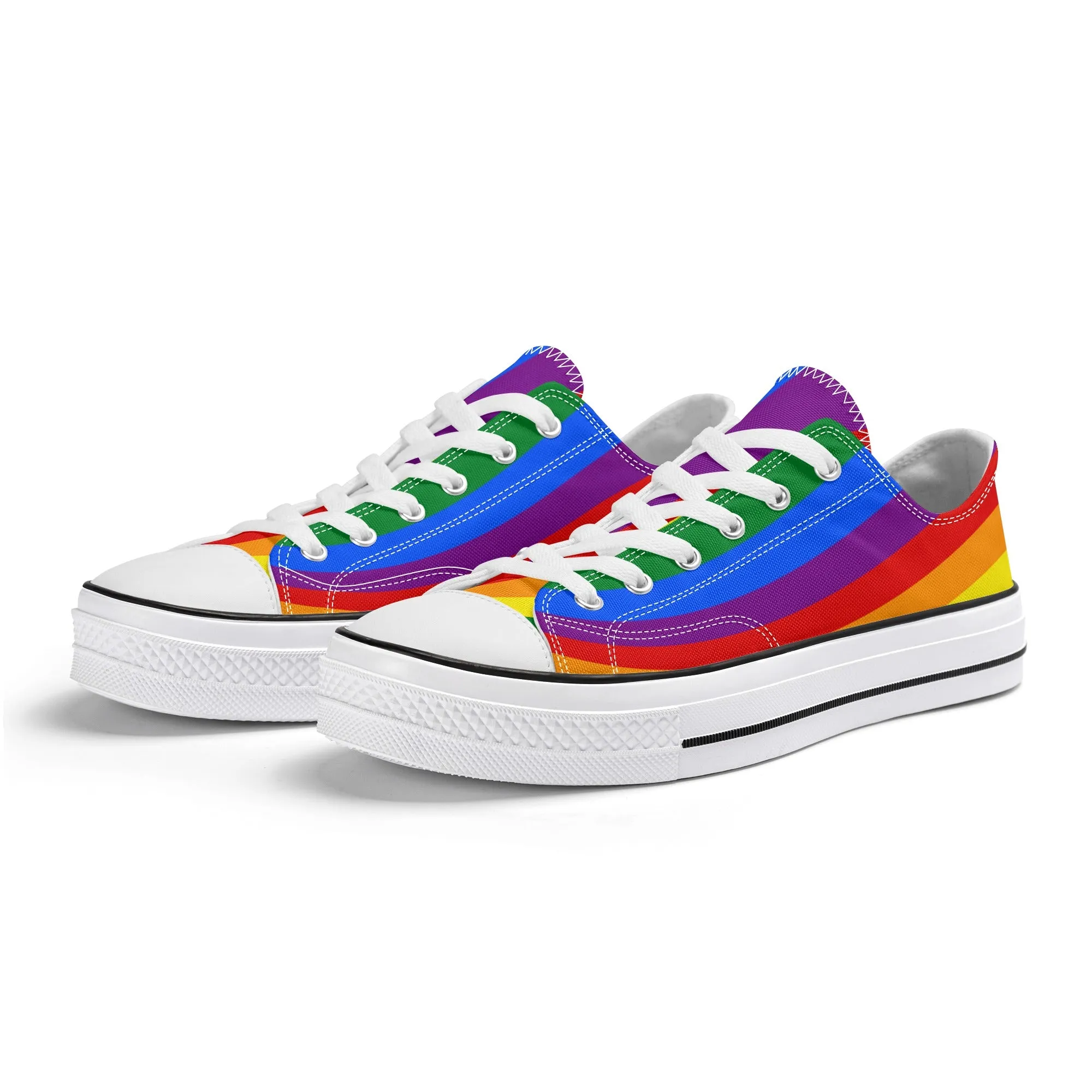 Rainbow Pride Collection - Womens Classic Low Top Canvas Shoes for the LGBTQIA  community