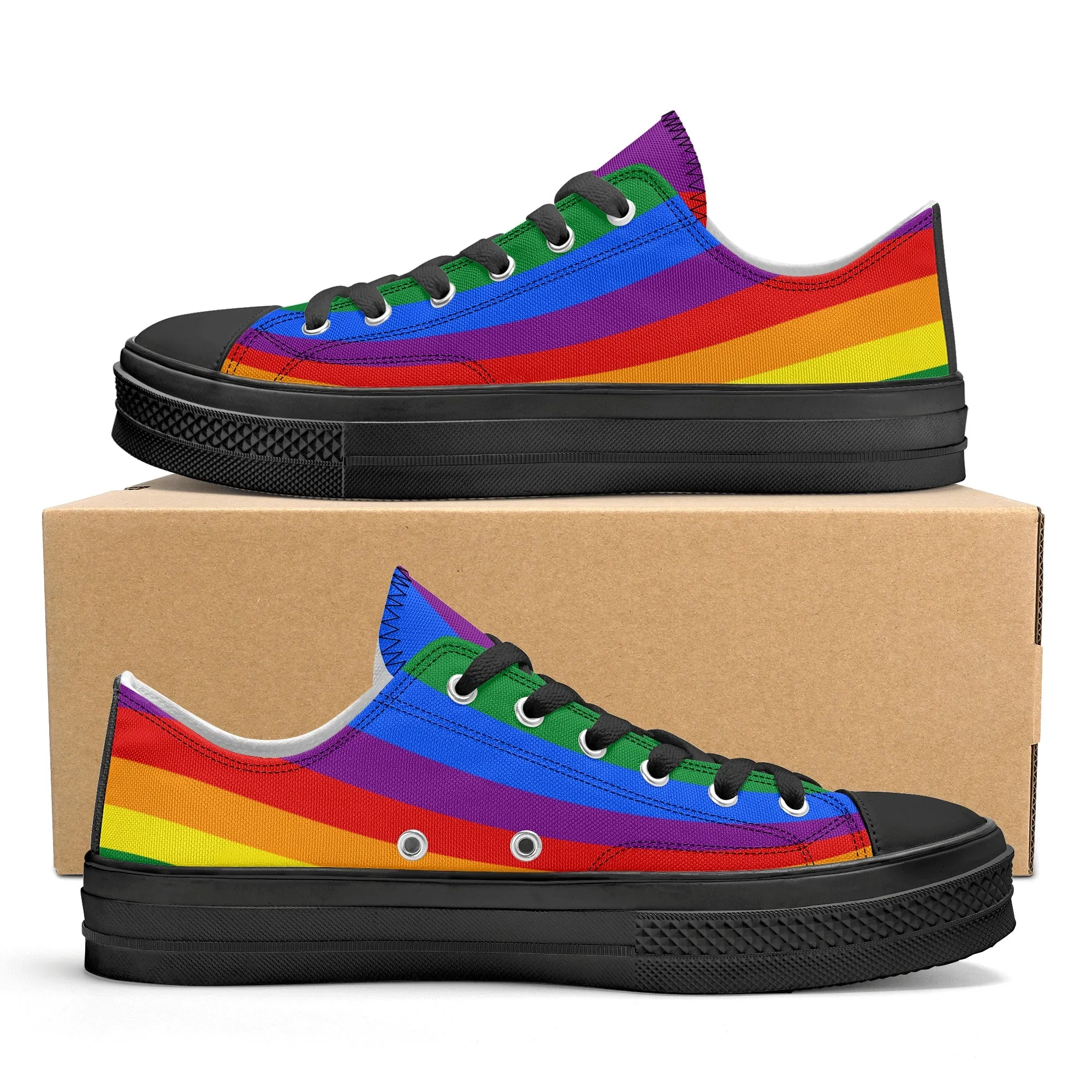 Rainbow Pride Collection - Womens Classic Low Top Canvas Shoes for the LGBTQIA  community