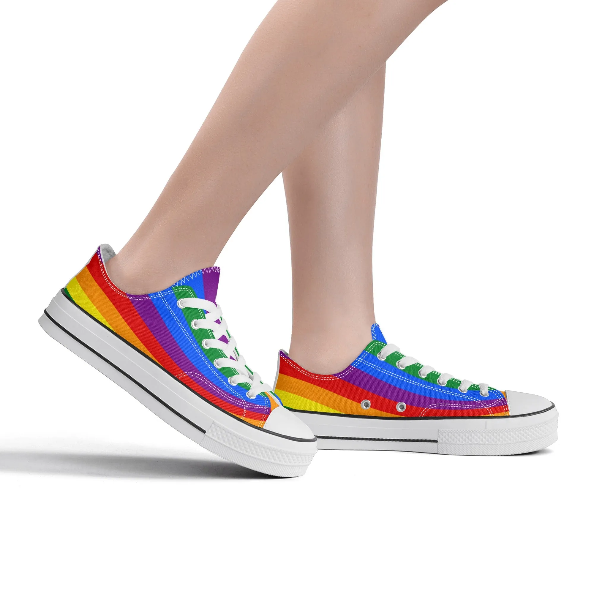 Rainbow Pride Collection - Womens Classic Low Top Canvas Shoes for the LGBTQIA  community