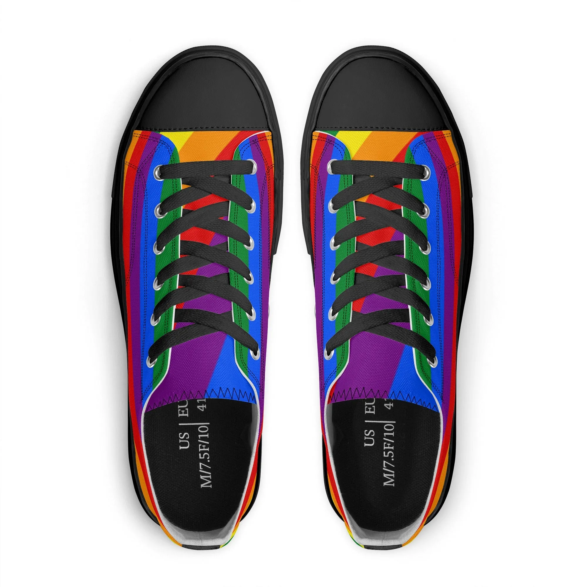 Rainbow Pride Collection - Womens Classic Low Top Canvas Shoes for the LGBTQIA  community