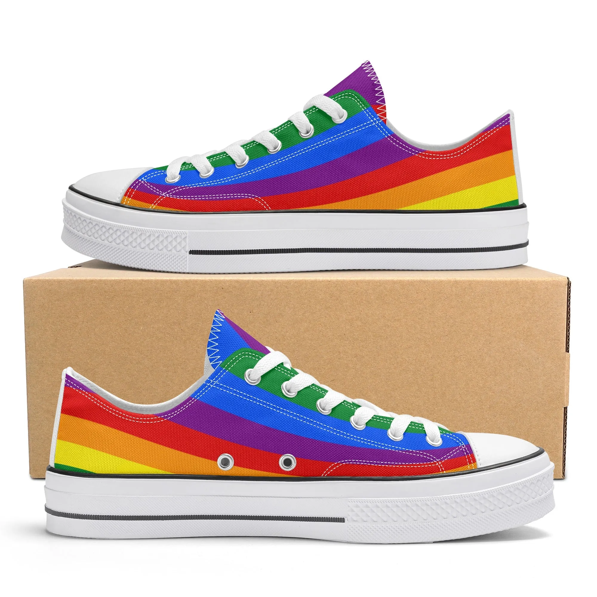 Rainbow Pride Collection - Womens Classic Low Top Canvas Shoes for the LGBTQIA  community