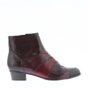 Regarde Le Ciel Women's Stefany-172 Zip Up Ankle Boot Brown / Vino / Sangria