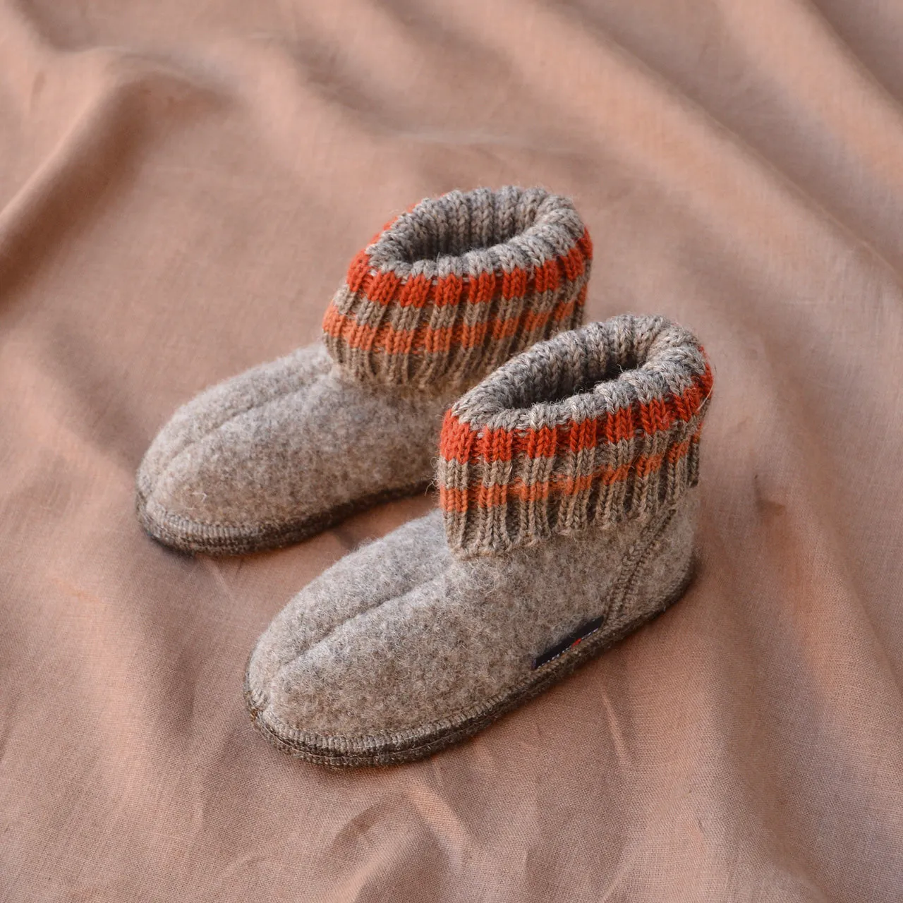 Slipper Boots - Boiled Wool - Taupe AW23 (Kids 22-34)