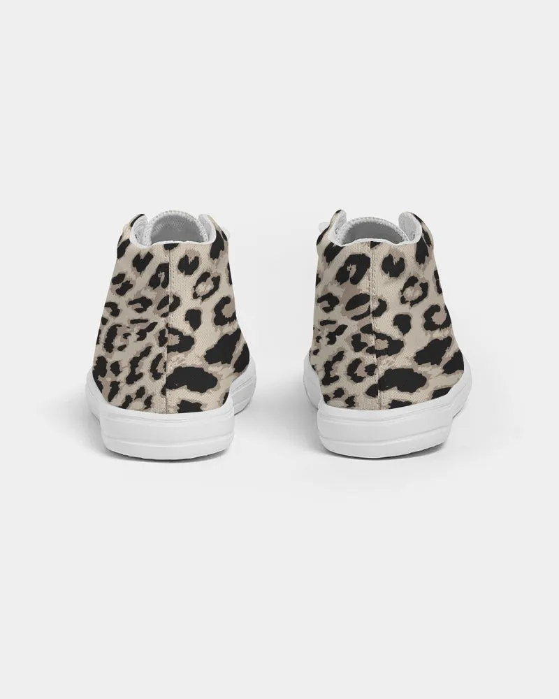 SMF Leopard Print Kids Hightop Canvas Sneakers