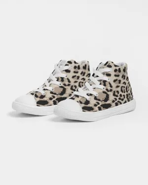 SMF Leopard Print Kids Hightop Canvas Sneakers