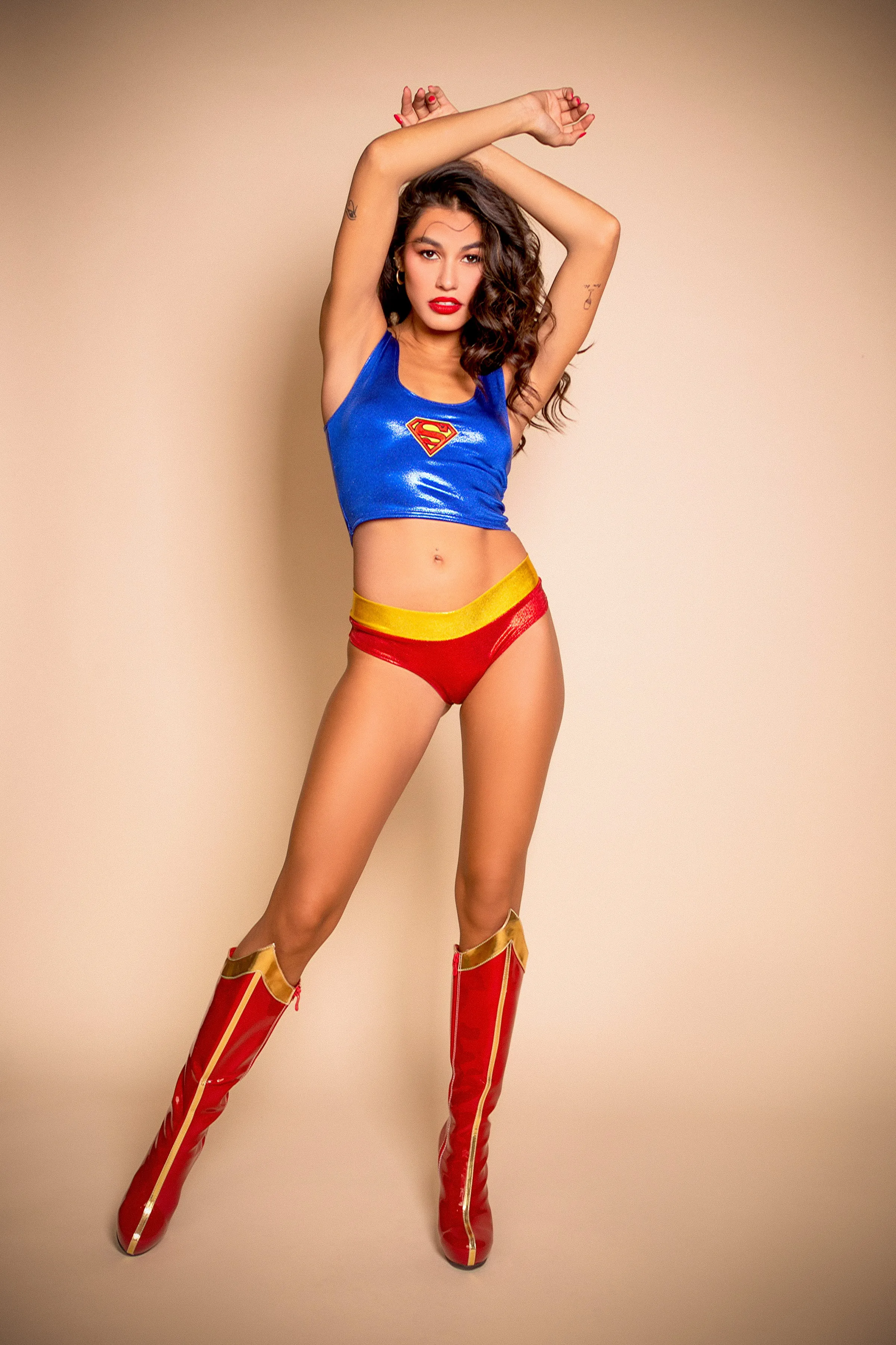 Superhero Girl Knee High Boots