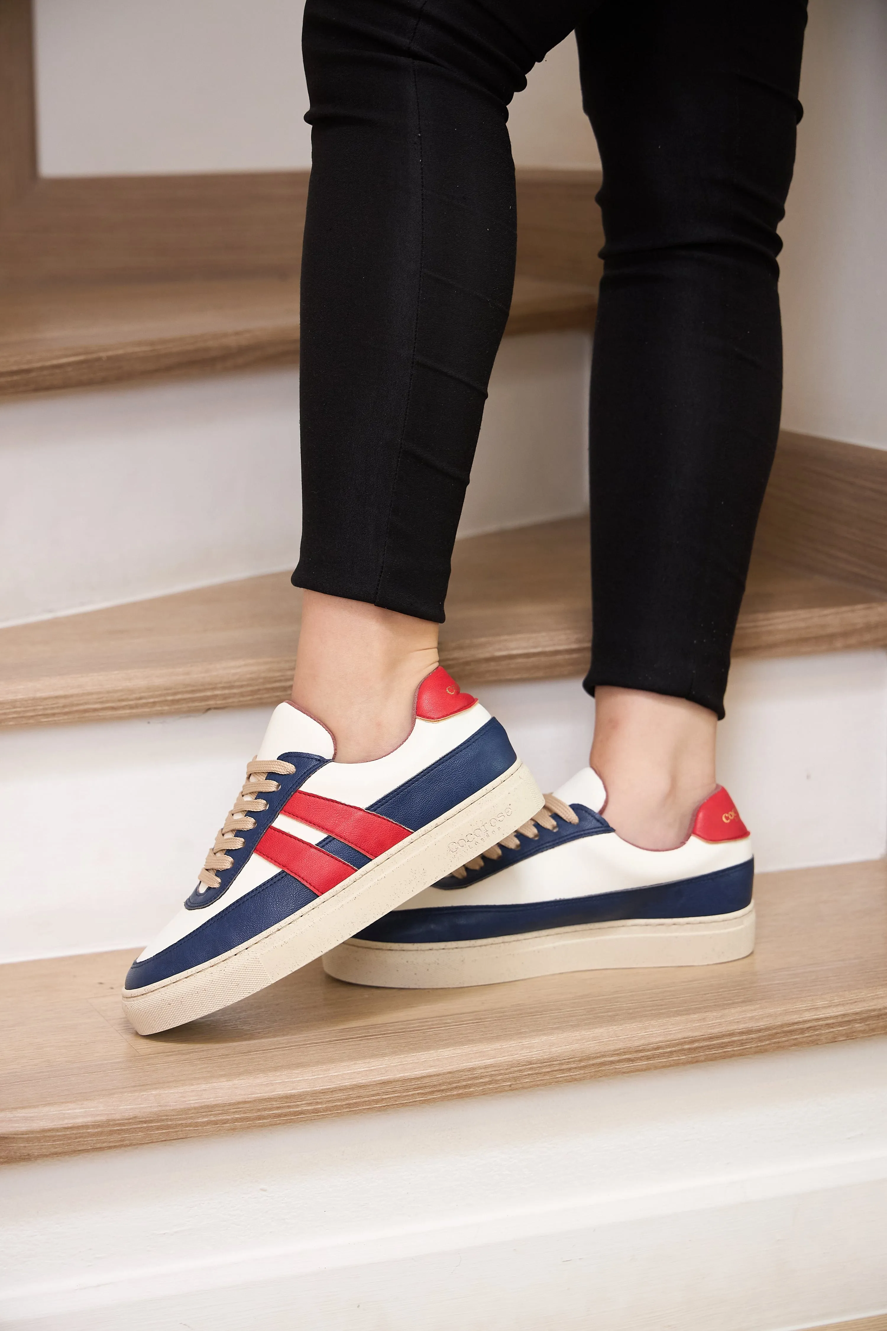 Vegan Kew 2.0 - White Cactus - Marino Rojo Stripe