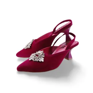 Velvet Heels Pumps Women Shoes