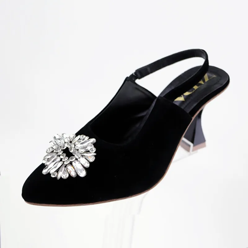 Velvet Heels Pumps Women Shoes