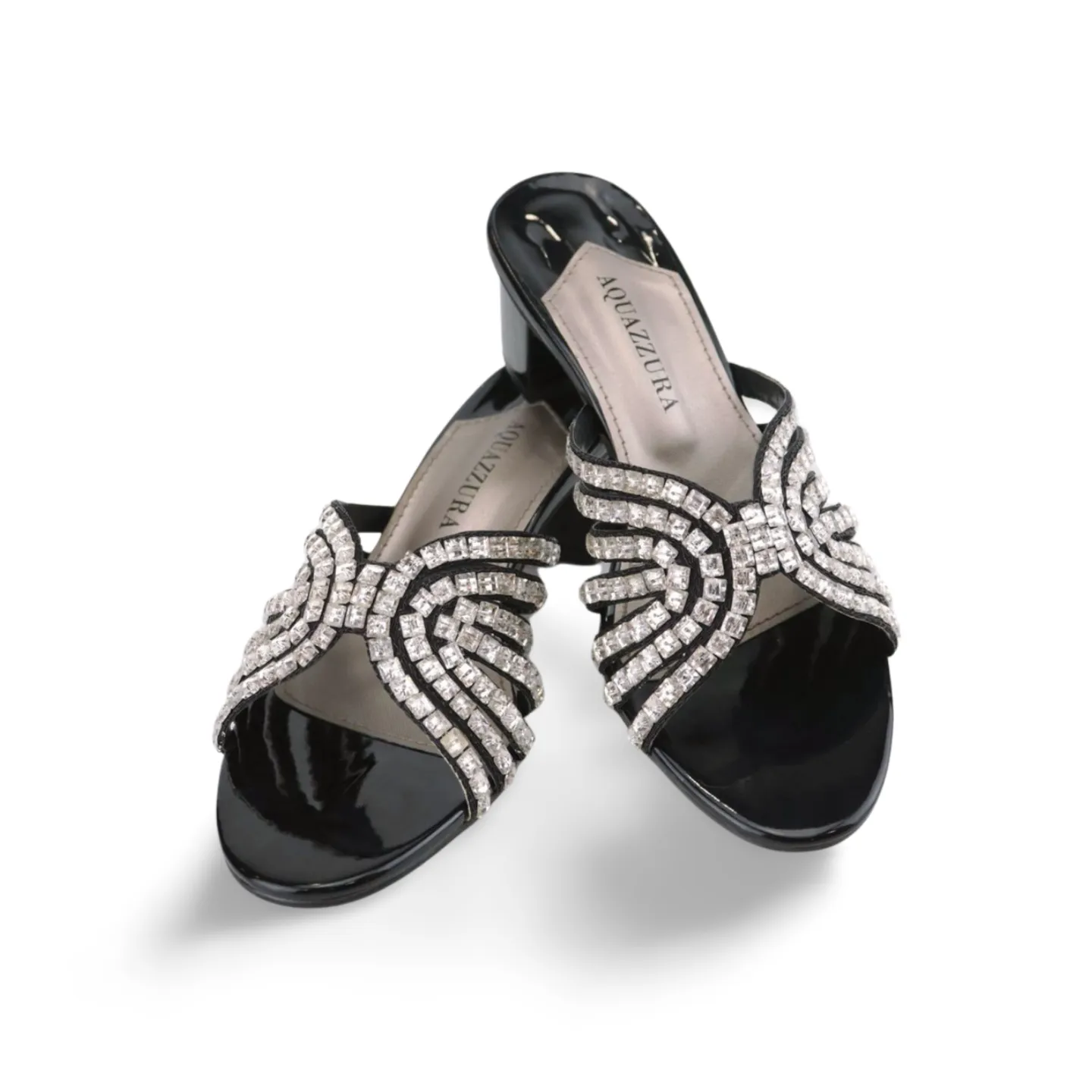 Women's Block Heel Sandal with Crystal Embellishments