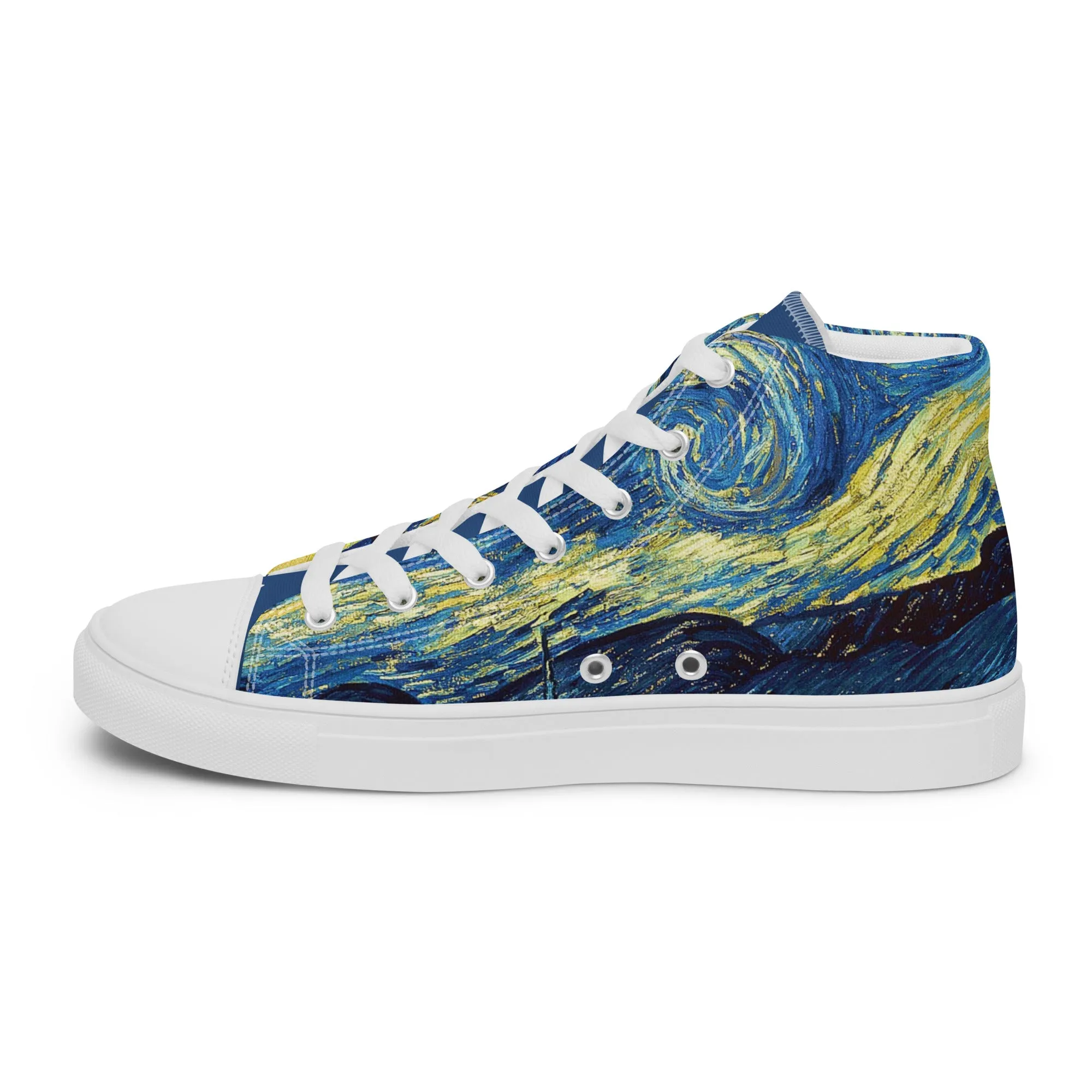 Women’s high top Van Gogh Inspired Starry Night canvas shoes