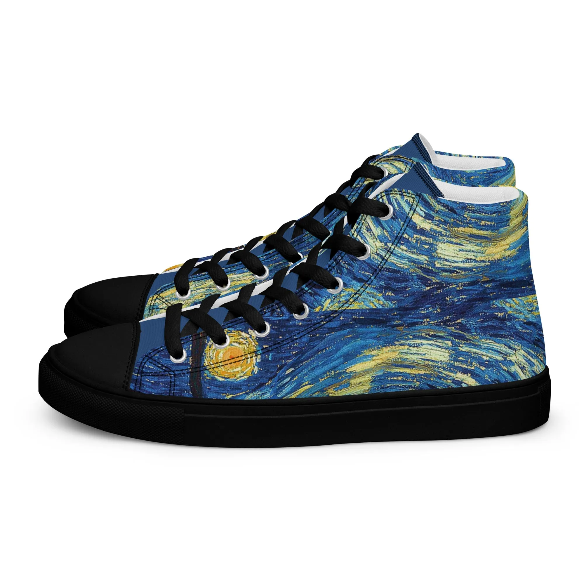 Women’s high top Van Gogh Inspired Starry Night canvas shoes